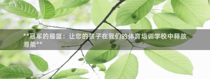 焦点娱乐app下载：**冠军的摇篮：让您的孩子在我们