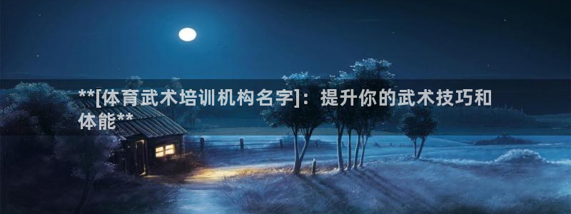 焦点娱乐总代理在哪：**[体育武术培训机构名字]：提